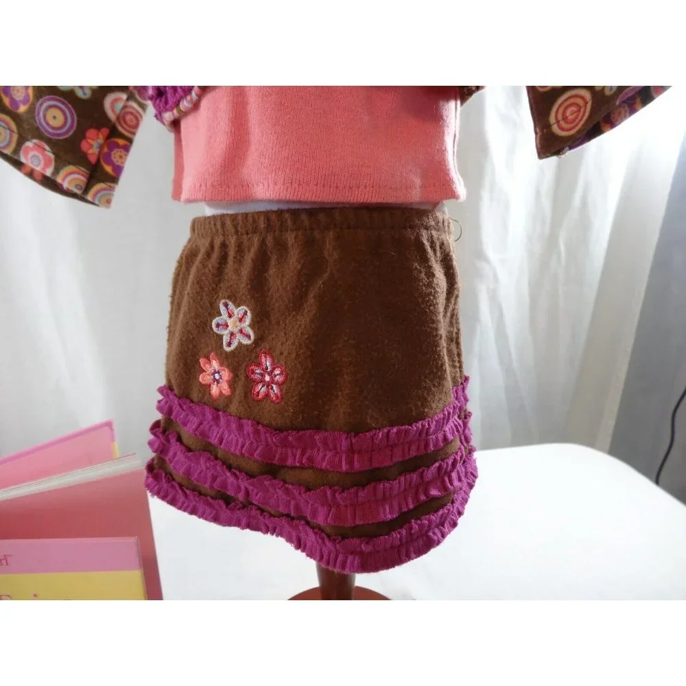 American Girl Bitty Baby Twin School Time Skirt Outfit With Book‎